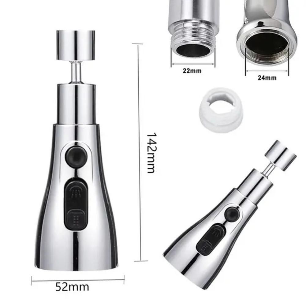 Rotatable 3 Modes Kitchen Sink Faucet with 360 Degree Trun