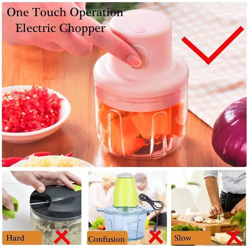Electric Mini Chopper  Multiuse  250ml Electric Vegetable Chopper